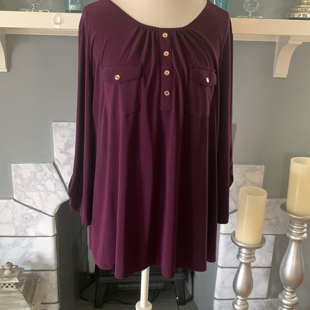 Size 3x purple top